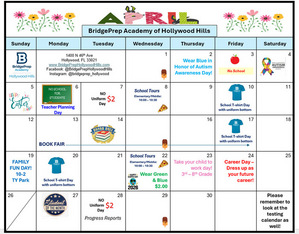 ✨April  2026 Activity Calendar ✨
